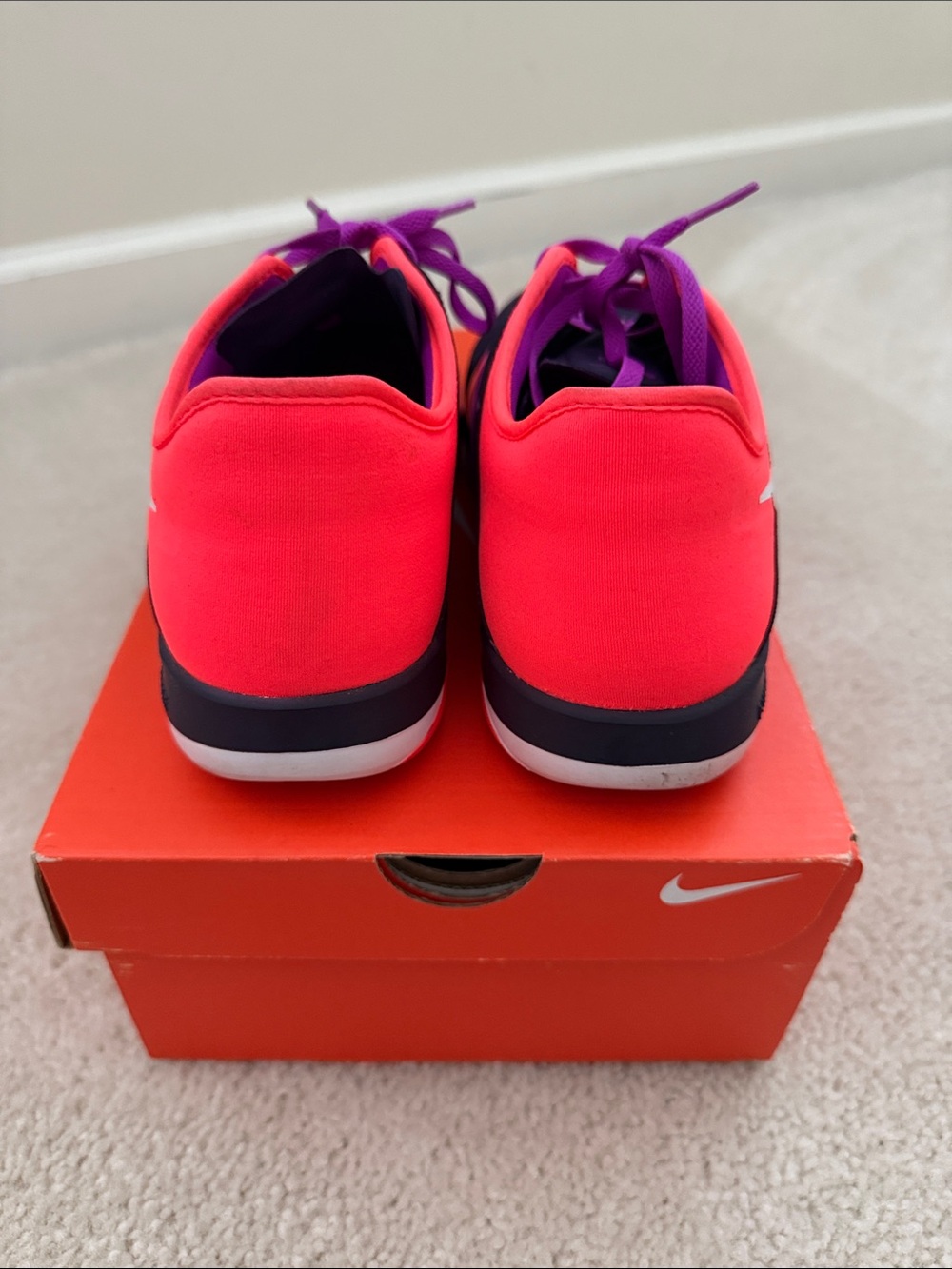 Nike Women’s Athletic Trainers - Black with Pink, Purple & Orange Accents - Picture 4 of 5